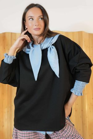 Soft Tech Batwing Top Black /1=